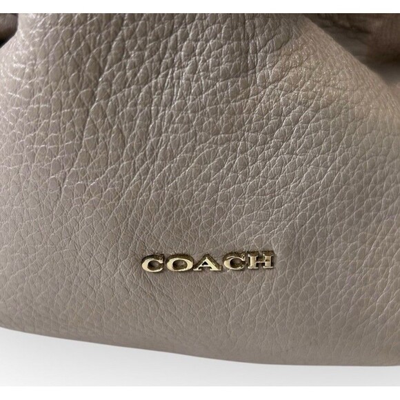 Coach Madison Large Phoebe Pebbled Leather Shoulder Bag Lavender Gray w/ Dustbag - Picture 8 of 14